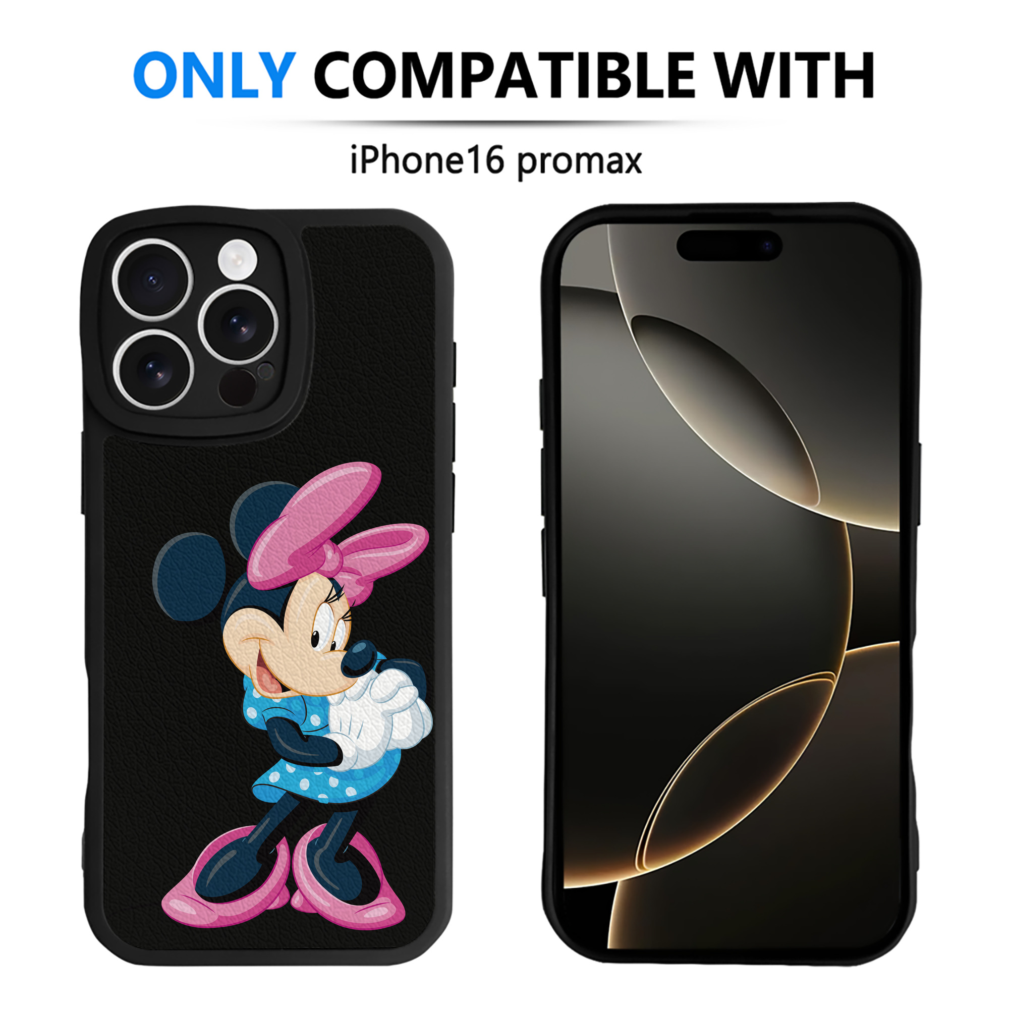 （画像用） ミッキーマウス Mickey Mouse 【iPhone 16シリーズ対応】シリコンスマホケース（レザー調） 材質：シリコン